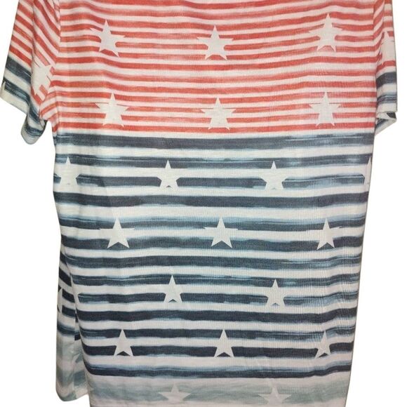 Thomas & Olivia Red and Blue Boxy Relaxed T-Shirt - Picture 8 of 11